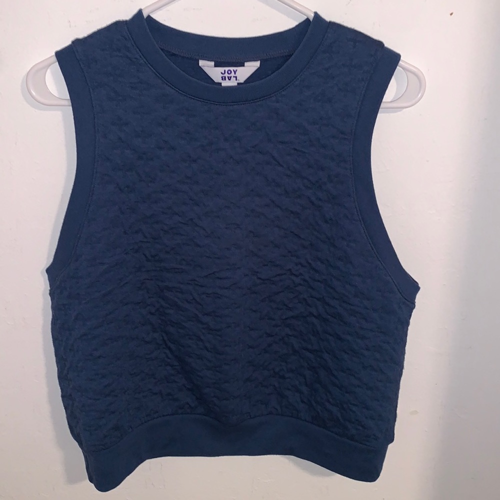 Dark Blue Quilted Sweater Vest